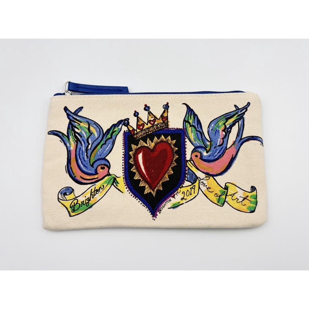 Brighton‎ Canvas Travel Makeup Bag Tattoo Sacred Heart Vacation Pouch Cosmetic